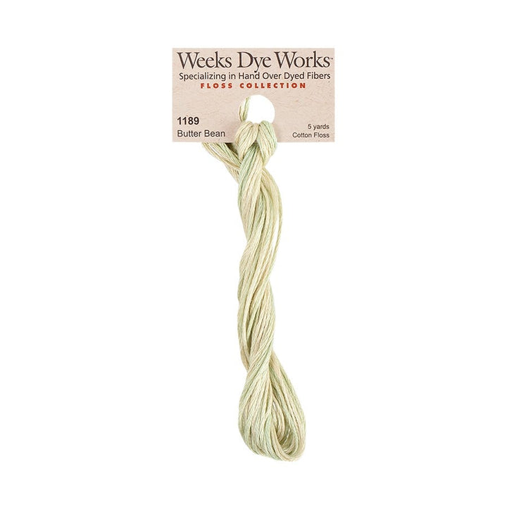 light yellow green embroidery floss