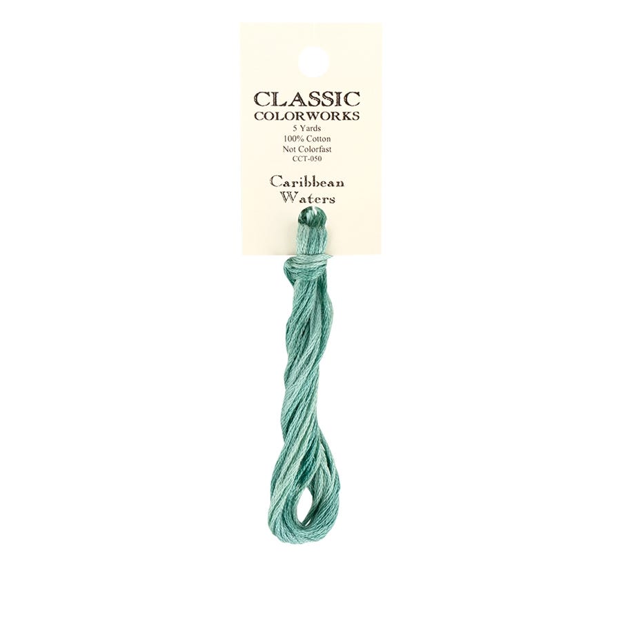 Caribbean Waters Classic Colorworks Thread | Hand-Dyed Embroidery Floss