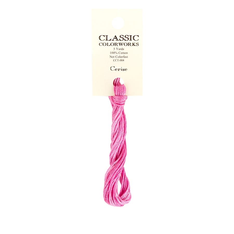 Cerise Classic Colorworks Thread | Hand-Dyed Embroidery Floss