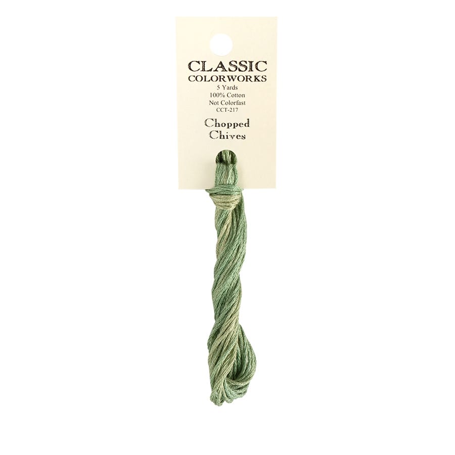 Chopped Chives Classic Colorworks Thread | Hand-Dyed Embroidery Floss