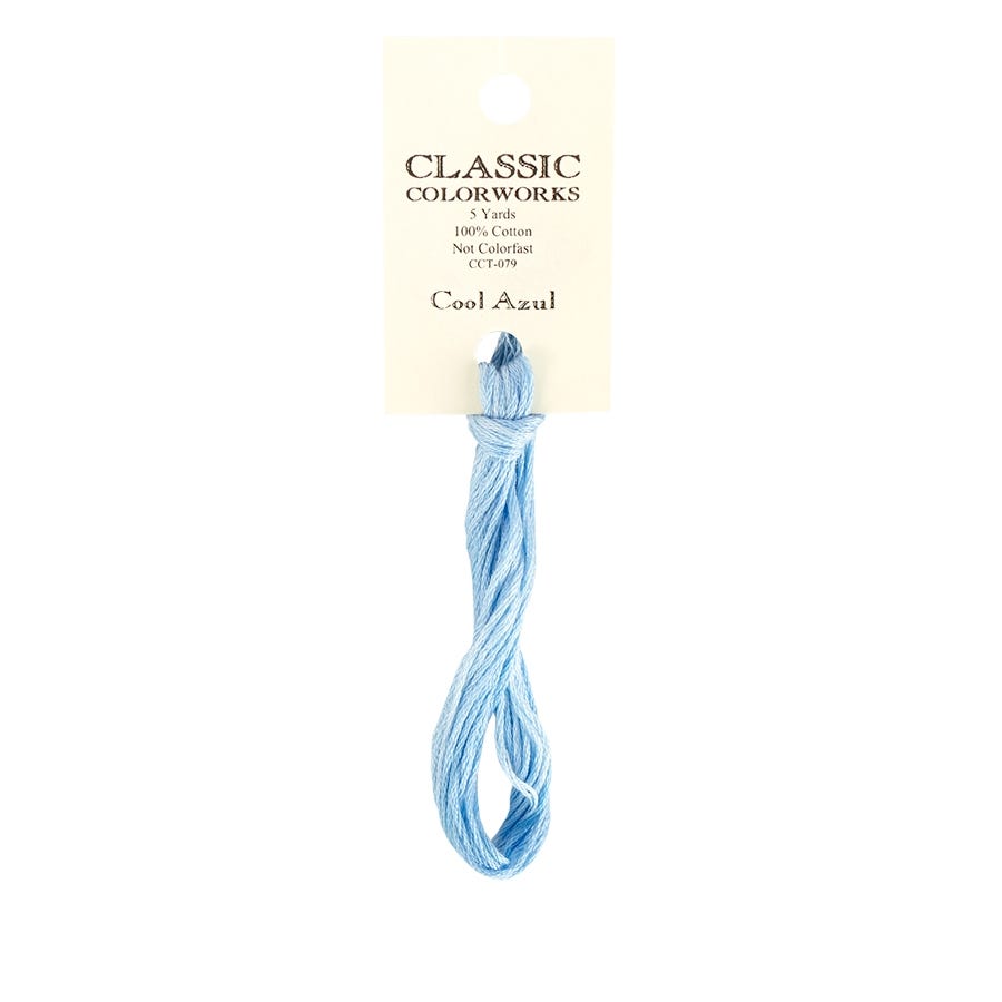 Cool Azul Classic Colorworks Thread | Hand-Dyed Embroidery Floss