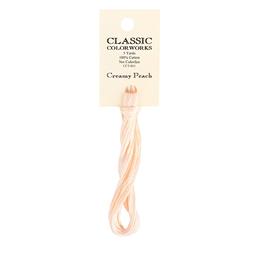 Creamy Peach Classic Colorworks Thread | Hand-Dyed Embroidery Floss