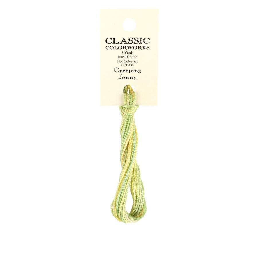 Creeping Jenny Classic Colorworks Thread | Hand-Dyed Embroidery Floss