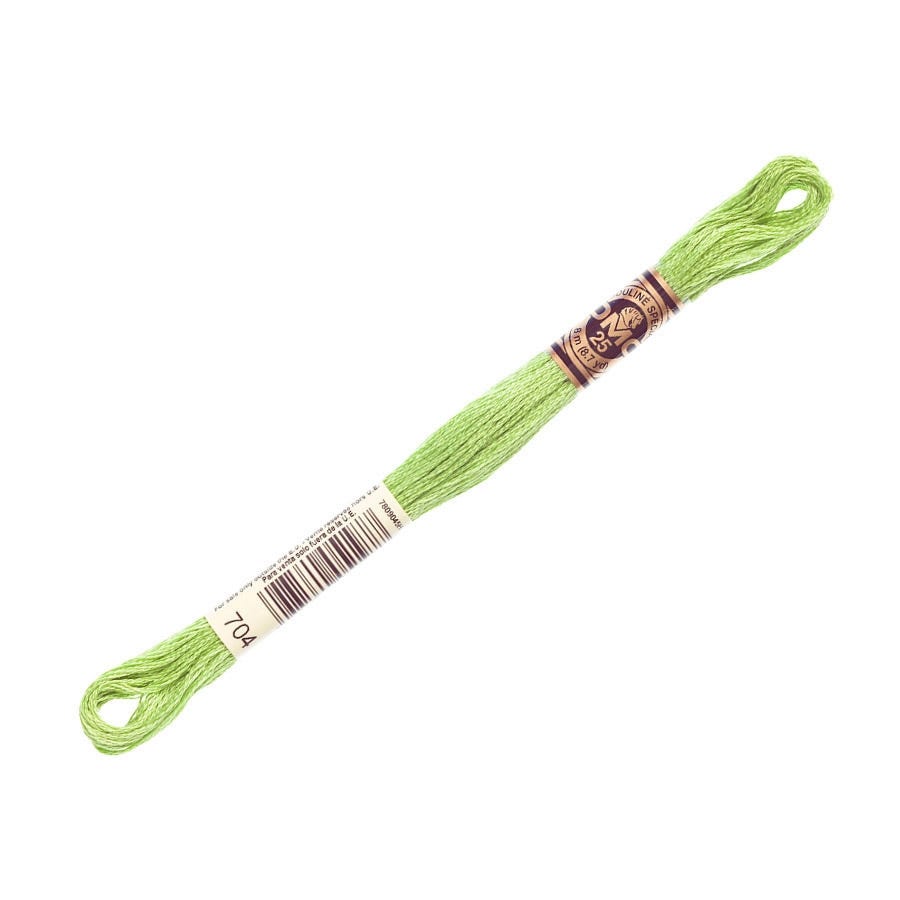 DMC 704 Bright Chartreuse | 6 Strand Embroidery Floss