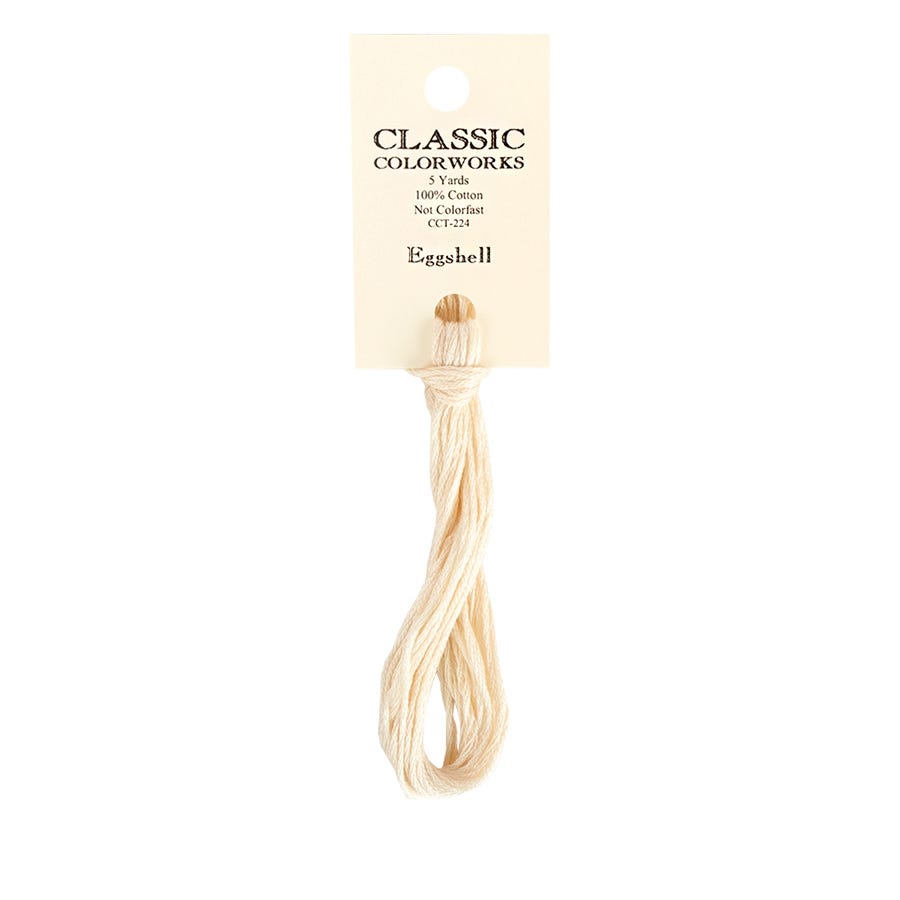 Eggshell Classic Colorworks Thread | Hand-Dyed Embroidery Floss
