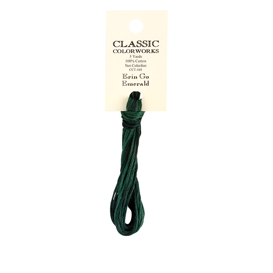 Erin Go Emerald Classic Colorworks Thread | Hand-Dyed Embroidery Floss