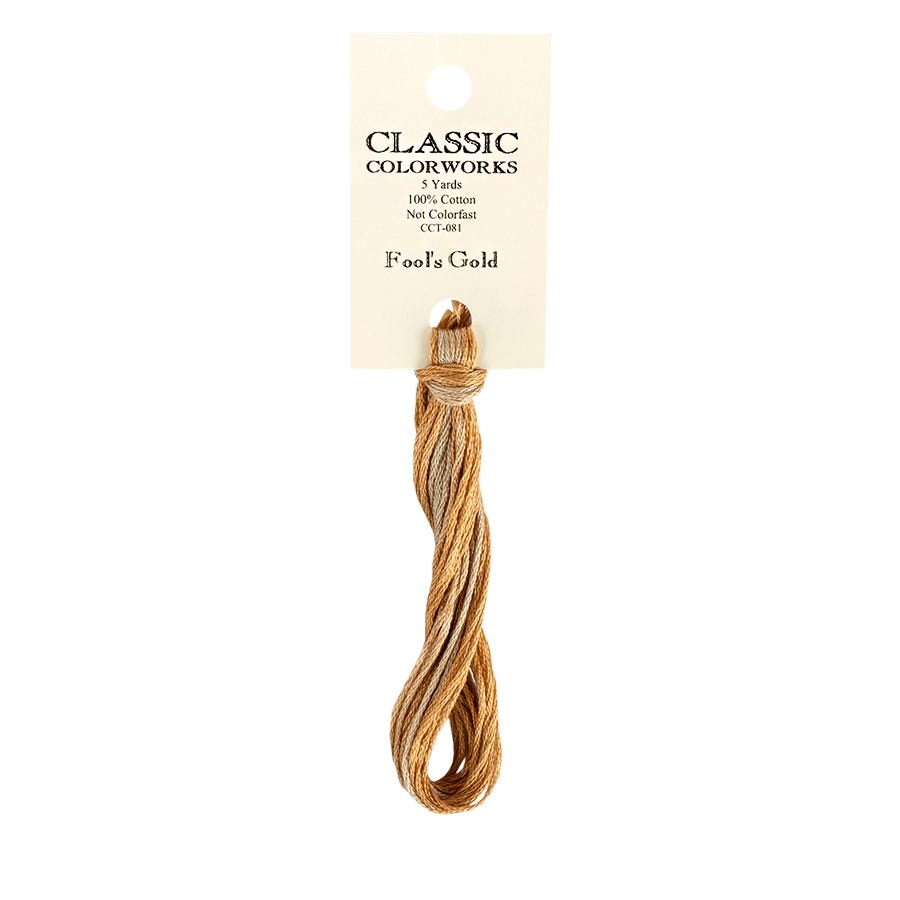 Fool's Gold Classic Colorworks Thread | Hand-Dyed Embroidery Floss