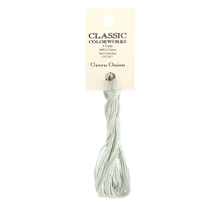 Green Onion Classic Colorworks Thread | Hand-Dyed Embroidery Floss