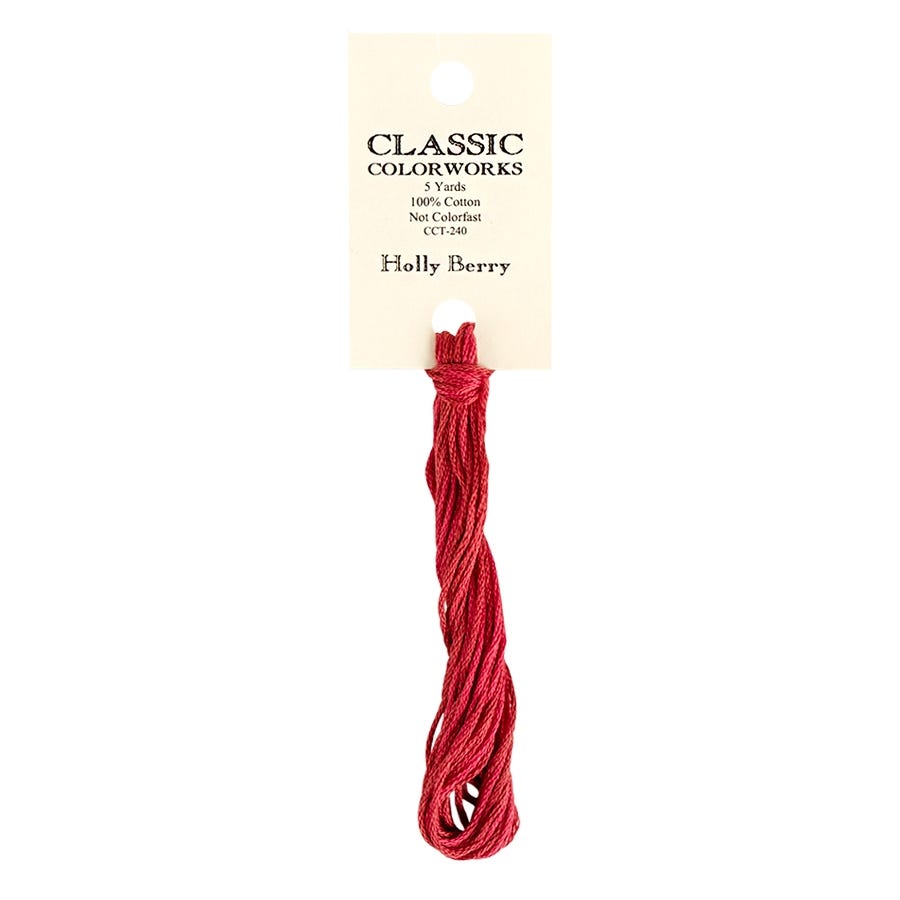 Holly Berry Classic Colorworks Thread | Hand-Dyed Embroidery Floss