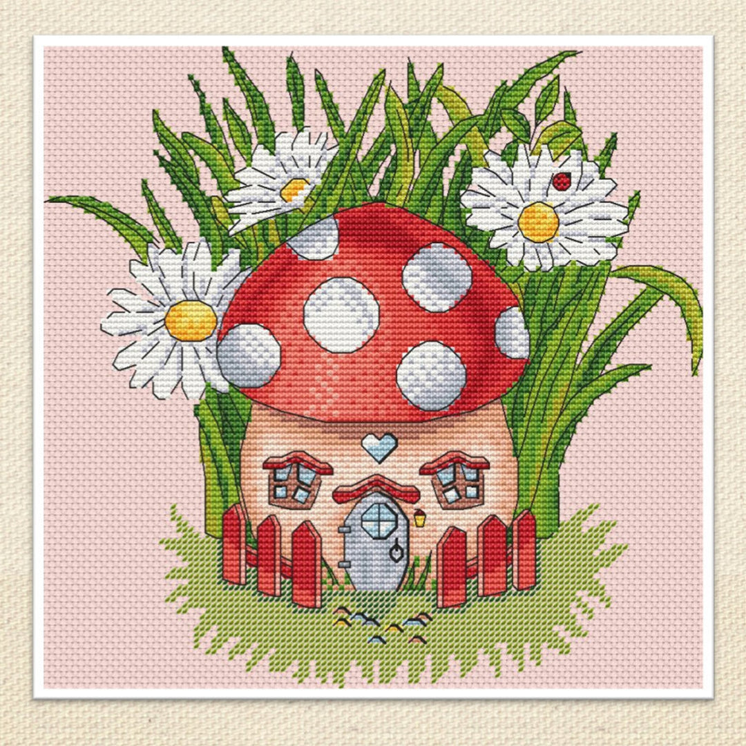 Mushroom House | Artmishka Cross Stitch