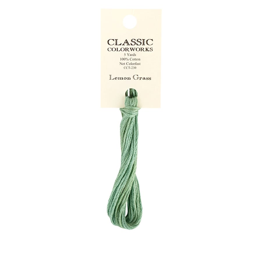 Lemon Grass Classic Colorworks Thread | Hand-Dyed Embroidery Floss