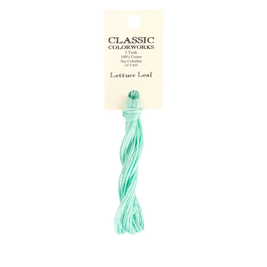 Lettuce Leaf Classic Colorworks Thread | Hand-Dyed Embroidery Floss