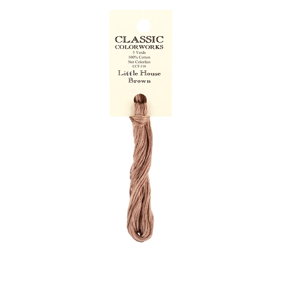 Little House Brown Classic Colorworks Thread | Hand-Dyed Embroidery Floss