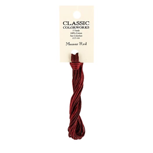 Manor Red Classic Colorworks Thread | Hand-Dyed Embroidery Floss