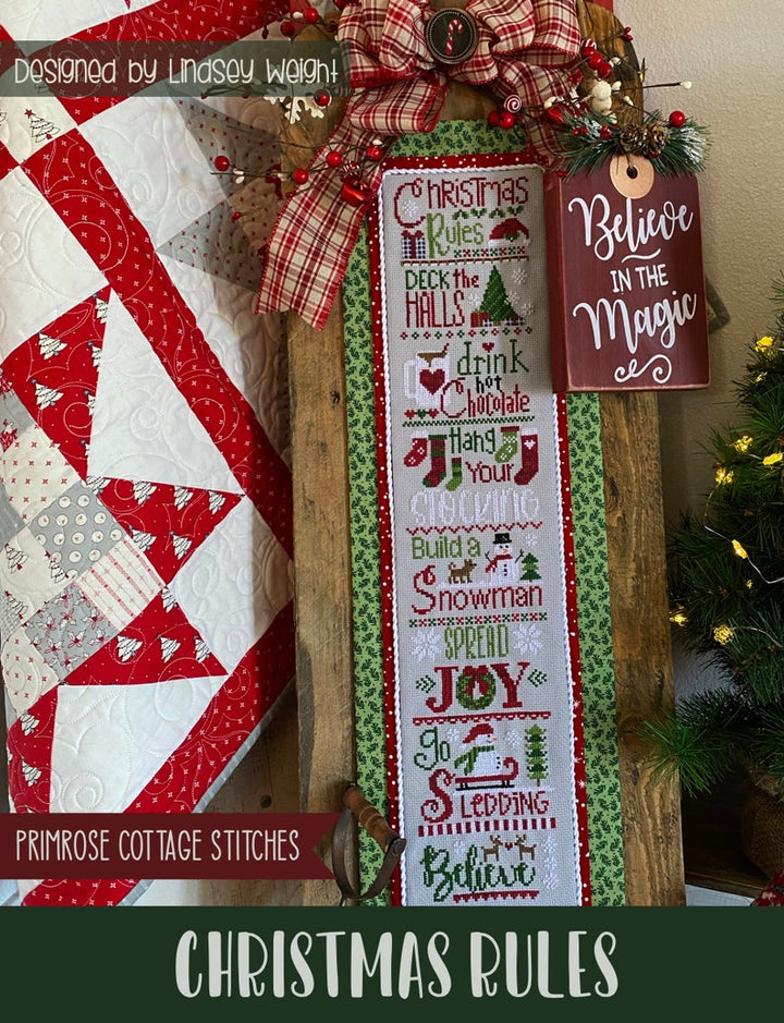christmas rules deck the halls drink hot chocolate hang your stockings build a snowman spread joy go sledding believe