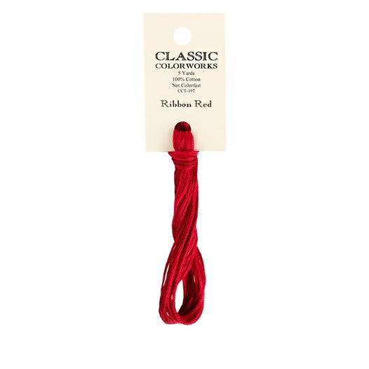 Ribbon Red Classic Colorworks Thread | Hand-Dyed Embroidery Floss