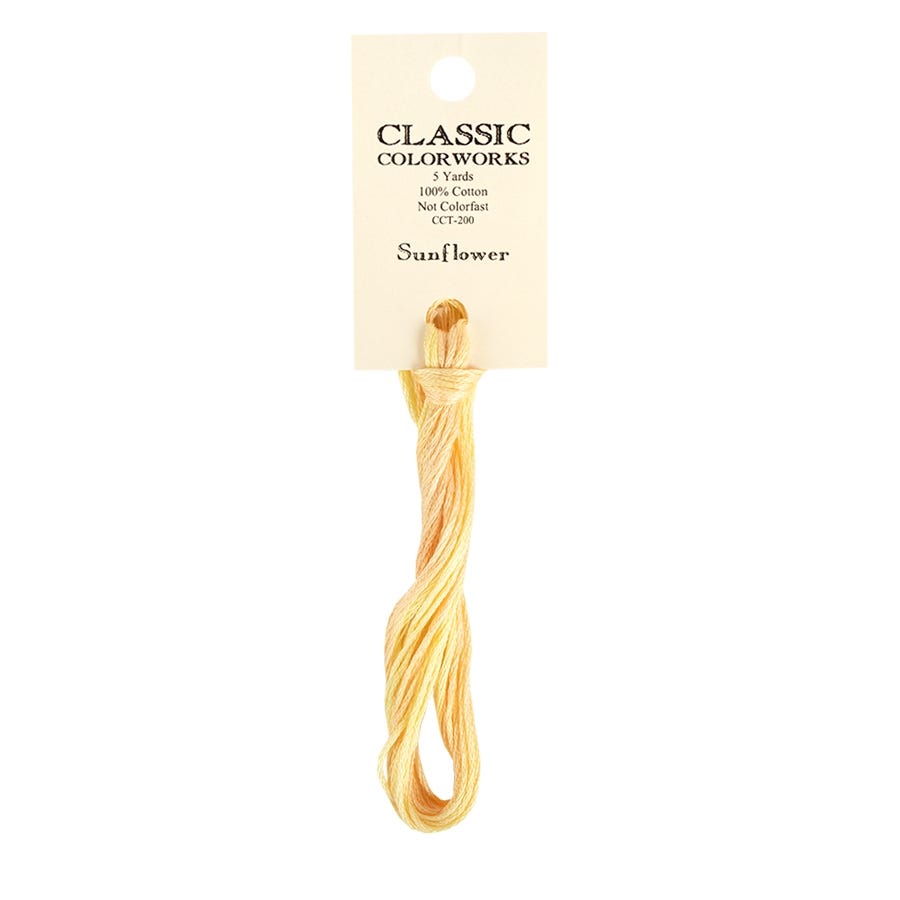 Sunflower Classic Colorworks Thread | Hand-Dyed Embroidery Floss