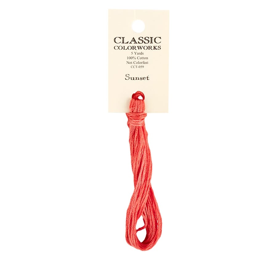 Sunset Classic Colorworks Thread | Hand-Dyed Embroidery Floss