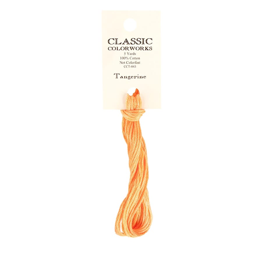 Tangerine Classic Colorworks Thread | Hand-Dyed Embroidery Floss