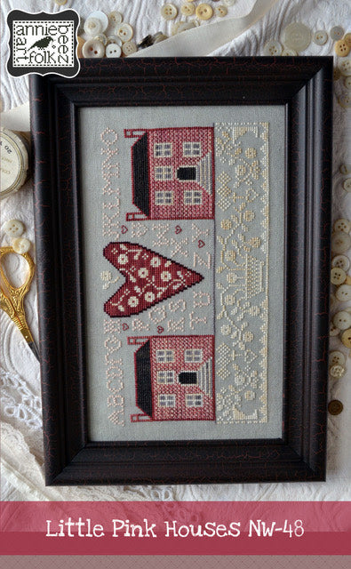 Little Pink Houses | Annie Beez Folk Art