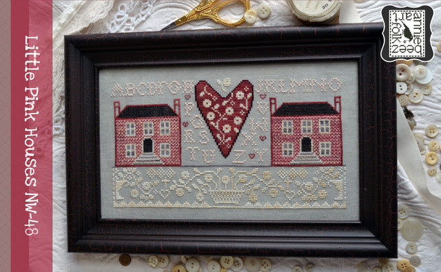 Little Pink Houses | Annie Beez Folk Art