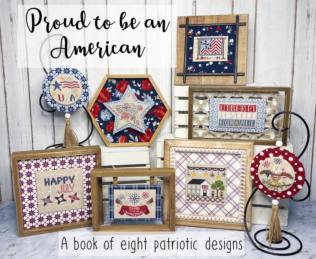 Proud to be an American (Book w/ 8 designs!) | Little Stitch Girl