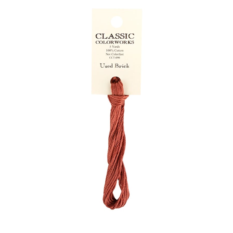 Used Brick Classic Colorworks Thread | Hand-Dyed Embroidery Floss