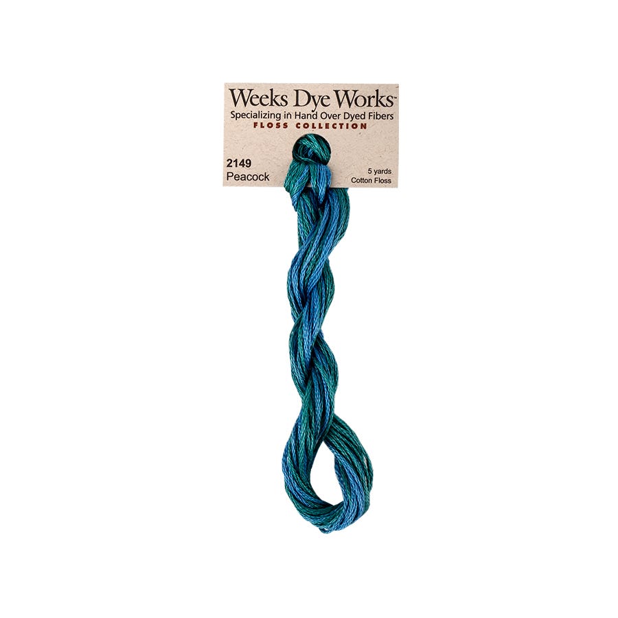 Peacock | Weeks Dye Works - Hand-Dyed Embroidery Floss