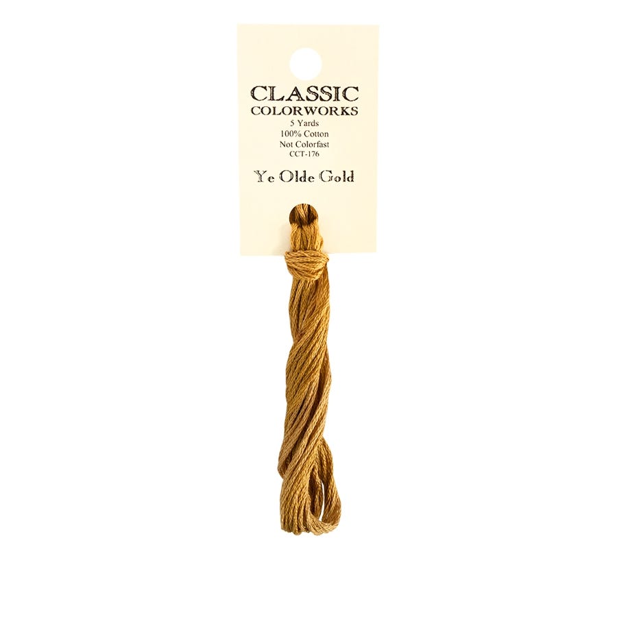 Ye Olde Gold Classic Colorworks Thread | Hand-Dyed Embroidery Floss